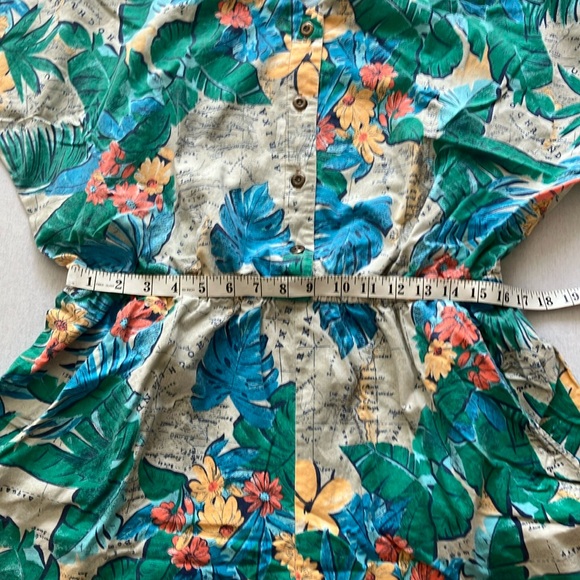 Addition-Elle Vintage Tropical Print Cotton Romper (20W) - Picture 11 of 15